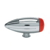 Custom Chrome Mini Stretch Bullet Light Slotted with Red Lens Fit For Harley Models